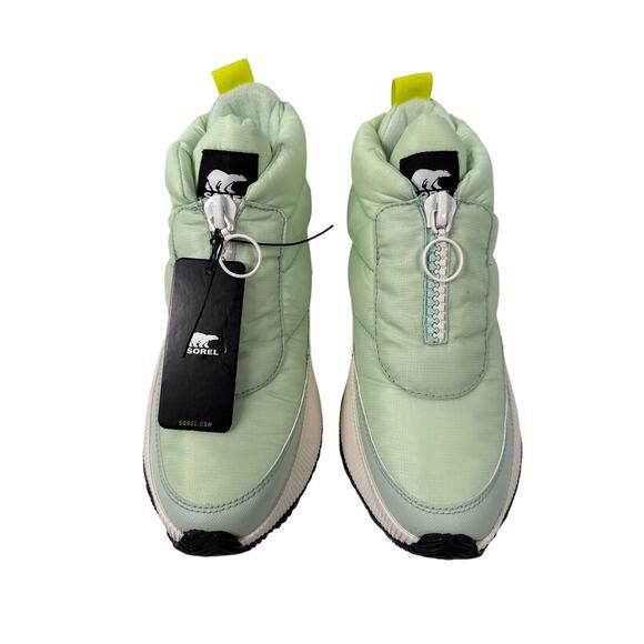 Sorel x Prana Out N About III Winter Bootie Womens 8 Puffy Zip Waterproof Green - Picture 7 of 14